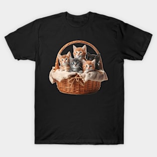 Kittens in a basket T-Shirt